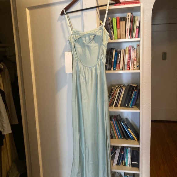 nwot anna october formal dress blue green - Picture 2 of 5